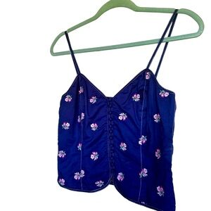 La Vie Rebecca Taylor Button up Crop Top Tank